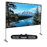 Beamer Leinwand mit Faltbarem Stand, Projektor Leinwand 100 Zoll HD 4K Outdoor Indoor Tragbare Filmleinwand 16: 9 für Heimkino, Camping und Freizeitveranstaltung