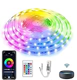 WYYHYPY Smart LED Strip Lights 10M WiFi Strip Lights Work with Alexa Google Home IFTTT Wireless LED Lights Strip 300LED with Remote and Power Supply Fiber Optical C