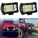 Ansobea Arbeitsscheinwerfer LED 12v, 2x 72W Scheinwerfer für Traktor, Auto LED Strahler LKW, Offroad, PKW Zusatzscheinwerfer IP67 Wasserdicht Rückfahrscheinwerfer SUV