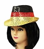 HAAC Fan Hut mit Pailletten in Deutschlandsfarben Deutschland Fußball EM 2016