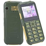 Senioren-Mobiltelefon, große Tasten und hohe Lautstärke, 3G, Senior-Tastatur, entsperrtes Handy, One-Key-LED-Taschenlampe, lange Standby-Telefon für Senioren/Senioren/Eltern, Geschenk (Grün)