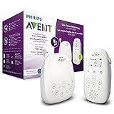 Philips Avent Audio Babyphone SCD713/26 - DECT-Technologie, Eco-Mode, Gegensprechfunktion, Schlaf- und Nachtlieder, Temperatursensor, Maximale Reichweite, weiß