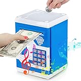 Eutionho Spardose für Kinder, Kinderspardose mit Passwort Elektronische Geldautomat Münzen Banknoten Sparschwein Automatische Spardosen Spielzeug Geschenke fü