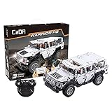 ReallyPow Technik Auto Modell für Hummer H2, Off-Roader mit Doppelfernbedienung & LED-Leuchte, Wagen Kompatibel mit Lego Technic - 575 T