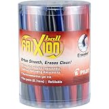 PILOT FriXion Ball radierbare und nachfüllbare Gelschreiber, feine Spitze, schwarz/blau/rote Tinte, 36 Stück (14357)