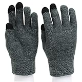 NJHGJ Handschuhe Winter Herbst Winter Unisex Mode Warme Touchscreen Handschuhe Lässige Strickhandschuhe Dunkelg