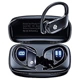 Bluetooth 5.1 Kopfhörer Sport, Kopfhörer Kabellos Sport, 40H Spielzeit Bass Sports Headset, IPX7 Wasserdicht In Ear Ohrhörer Wireless Earbuds mit HD Mic, CVC8.0 Noise Cancelling, Für Laufen, Training