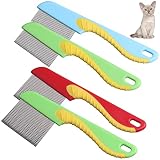 Zliger 4 Stücke Hunde Katzen flohkamm Läusekamm Staubkamm Floh Kamm für H