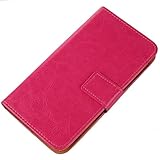 Gukas PU Leder Tasche Hülle Für XGODY G400 4.5' Handy Flip Design Brieftasche mit Kartenfächer Schutz Protektiv Case Cover Etui Skin Shell (Farbe: Rosa)