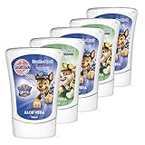 Sagrotan No-Touch Kids Nachfüller Aloe Vera – Paw Patrol Edition – Für den automatischen Seifenspender – 5 x 250 ml Handseife im praktischen Vorteilspack