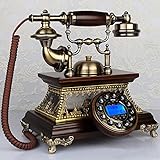 Antike Vintage Festnetztelefone Altes Telefon,Klassisches Retro-Festnetztelefon mit Rotierender WäHlscheibe Haustelefon Retro Deko füR Tischdeko Zuhause,Hotel,(Color:Freisprech-Hintergrundbeleuchtung)