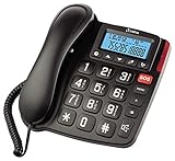 Olympia Senioren Großtastentelefon Festnetztelefon Hörgerätekompatibel Große SOS und Freisp