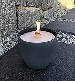 Schmelzlicht grau Outdoor Wachs Kerze Reste Wachsfresser Tischfeuer Terrassenfeuer Wachsbrenner Dauerbrenner Outdoor Wachsreste Kerze Terrassenfeuer Geschenk Geschenkidee Deko Terrasse Balk