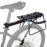 The7boX Mountainbike GepäCkträGer Fahrradhalterung Aluminiumlegierung Vollschnellspanner Mit SeitenflüGeln Und Schutzblechen Kann 50 Kg Tragen, Geeignet FüR Jeden Verstellbaren FahrradheckträG