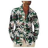 Herren Freizeit Hemd Langarm Revers Freizeithemden Blumenmuster Muster Hemden Button Down Regular Fit Männer Print Shirt Oberhemden Jungen Langarmshirt Lang