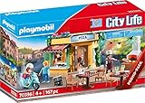 PLAYMOBIL City Life 70336 Pizzeria mit Gartenrestaurant, Mit Lichteffekten, Ab 4 J