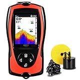 LUCKY Tragbarer Echolot Fischfinder Boot Sonar Angeln Fischfinder LCD Verkabelt Angeln Echolot Tiefenmesser für Boot Kajak S