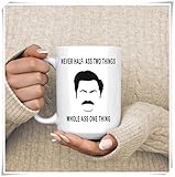 PerfectPrintedAQA - Lustige Keramik-Kaffeetasse, Parks And Rec, Ron Swanson, Leslie Knope, Parks and Recreation Tasse, Ron Swanson Zitat, 325 ml, Hochg