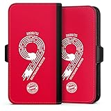 DeinDesign Flip Case kompatibel mit Samsung Galaxy S10 Handyhülle aus Kunst Leder schwarz Klapphülle FC Bayern München Fanartikel M