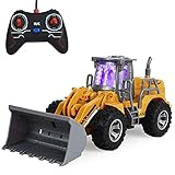 UJIKHSD 5-Kanal RC Bagger Elektro RC Bulldozer Drahtlose Fernbedienung Engineering Fahrzeug Simulation Baufahrzeug Junge Spielzeugauto Kindergeburtstagsgeschenk