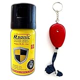 Rsonic & Secure@home Set Pfefferspray K.O. - Fog & Personenalarm 40ml Abwehrspray Panik