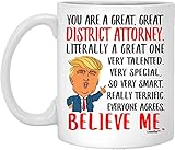 Kaffeetasse mit lustigem Spruch 'You are Great District Attorney', Weiß, 325