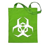 Kiwistar Biohazard Symbol Clipart Tragetasche Baumwolltasche Stoffbeutel Umhängetasche Langer Henk