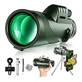 RYRYTY Monokulares Teleskop mit Smartphone-Halter & Stativ Kompaktes Monoculars for Erwachsene Kinder, HD Monokularer Umfang for Vogel, der Jagdwanderung w