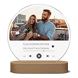 LED Spotify Glas Bild Foto Nachtlicht Song Cover | weiße LED Beleuchtung (dimmbar) | Geschenk für Paare, Freunde o. F
