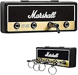 Marshall Schlüsselhalter Wandmontage, MYSHELL Schlüsselanhänger Jack II Rack 2.0 JCM800 Gitarrenverstärker Haken Wandmontage Homeware, mit 4 Steckschlüsselringen, Schw