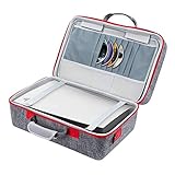 badewanne PS5 Aufbewahrungstasche / Tragetasche aus EVA-Material, kann besser schützen für PS5, wasserdicht, stoßfest, Schultertasche, Aufbewahrung, Controller, Kabel und anderes Zubehör (grau)
