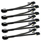 GIDKHHUI 5-Teiliges PCI-E 6 Pin Bis Duales 8 Pin (6 + 2) Grafik Karte PCI Express Power GPU VGA Y-Splitter VerläNgerungs Mining Kab