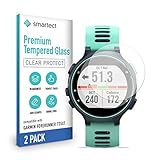 smartect Schutzglas kompatibel mit Garmin Forerunner 735XT [2 Stück] - Tempered Glass mit 9H Härte - Blasenfreie Schutzfolie - Anti-Kratzer Display