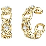 Glanzstücke München Damen Ohrklemmen aus 925/- Sterling Silber mit Zirk