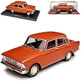 Agostini Moskwitsch Moskvitch 408 412 Rot Braun Limousine 1964-1976 Mit Sockel 1/24 Modell Auto Modellcarsonline M