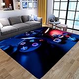 LHGBGBLN 3D Wohnzimmer Teppich Blauer Griff Knopf Korridor Schlafzimmer Anti-Rutsch-Matte Kind Krabbeln Bodenmatte Bereich Teppich Heimtex