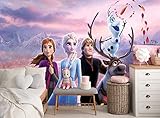 Frozen Wall Mural - Frozen Fototapete - Elsa Anna Olaf Bild Dekoration Wanddekor (144 x 100 Zoll/366 x 254 cm) Riesen Papier Poster für Kinder Schlafzimmer Mädchen Z