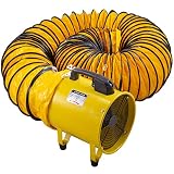 OldFe 220V Baulüfter 250mm Axialventilator Axialgebläse 1750-2580m³/h Baugebläse für Fabriken Keller Werften Bauernhöfe mit 10m S
