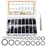 Dichtungsringe Set - VIGRUE 960 Stück O Ringe Sortiment Gummi Nitrilkautschuk Dichtungen Ringe 21 Verschiedene Sortiment mit Durchmesser 3-27mm Gummiringe Dichtung für Reparatur Autos Fahrzeug/S