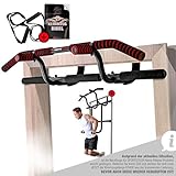 Sportstech Premium Kombi-Paket! 6in1 Klimmzugstange | Deutsches Qualitätsunternehmen | Türreck für Türrahmen ohne Bohren | Pull-Up Bar für Crossfit & Krafttraining zuhause |KS600 multifunk