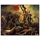 JUNIWORDS Poster, Eugène Delacroix, Die Freiheit führt das Volk, La Liberté guidant le peuple, 25 x 20