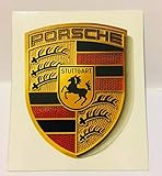 ORIGINAL Porsche Emblem Wappen Logo Aufkleber Klebeschild 6,5x5cm WAP013002