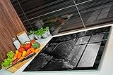 CanvasFly Glas-Herdabdeckplatte für Induktions- &Cerankochfeld, Küchen-Spritzschutz, Universale Küchenarbeitsplatte, Schneidebrett&Kochplatte-Abdeckung Rutschfest, Glasplatte inkl.Silikonnoppen (27)