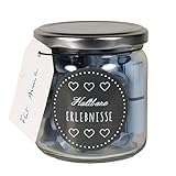 Presentou Erlebnisbox für Paare 26 Dating Lose zum selbst beschriften | Gutschein Geschenk für verliebte | Liebesbeweis Geschenk für Männer und Frauen | Geschenk für Brautpaare (Deckelglas)