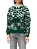 Superdry Womens Chunky Jacquard Crew Pullover Sweater, Burlington Green, M (Herstellergröße:12)