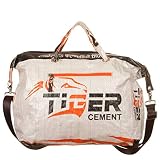 VIALESCARPE - BALO BAG Umhängetasche, mit doppeltem Tragegriff, hält Zementsäcke, Unisex, Weiß, Orange, Schwarz, Größe: UNI
