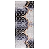 wunderlin Läufer Flur Teppich Küche Collection Waschbarer Modernes Design, Wertvoll Verwenden Für Teppichlaeufer, rutschfest und Küchenläufer Nützlich Küchenteppich Waschbar (Cube, 60x150)