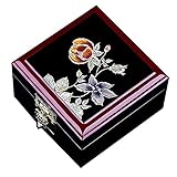 WYZQ Vintage hölzerne Aufbewahrungsbox, chinesische Aufbewahrungsbox, Umkleidekabine, HighGrade Pearl Uhrenbox bemalter Lack Muttertag, Mutter (A)