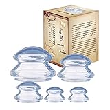 Schröpfglas Silikon Schröpfen Therapie Set Cellulite Entferner Massagegerät 5pcs Tassen Schröpfgläser Anti Aging Anti Cellulite Cup für Gesicht und ganzen Körp