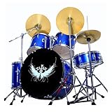 Basstrommeln Percussion Drums Adult Kinderselbstlern-Jazz Anfänger Praxis Professionelle Spiel Drum Set Hardware Robust (Color : Blue, Size : 120 * 150CM)